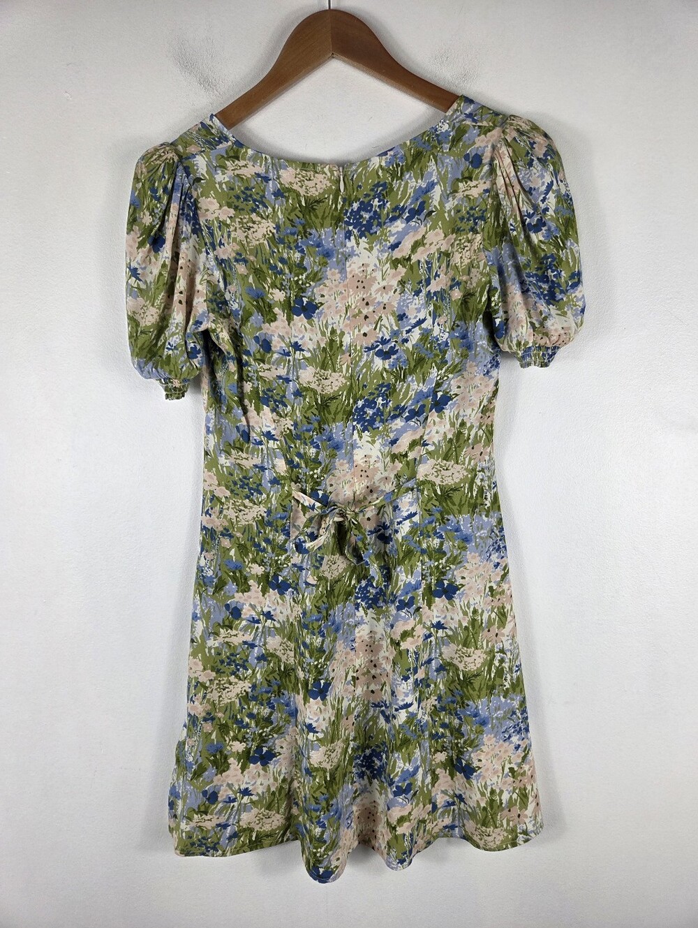 Reformation Georgica Floral Watercolor Fit and Flare Babydoll Mini Dress - Picture 8 of 15
